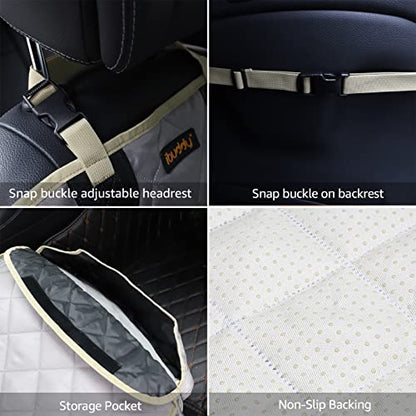 Dog Seat Cover for Front Seat Waterproof Front Seat Cover Protects Seats from Hair, Dirt, and Liquid Messes Scratch Proof Nonslip Bucket Seat Cover for Pet of Cars,Trucks and SUVs - color: GREY