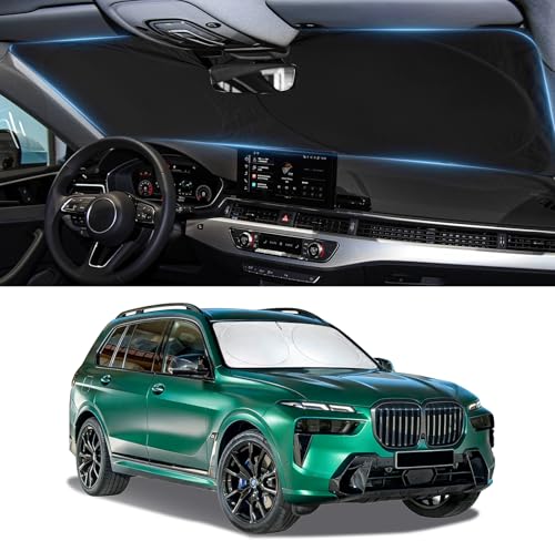 Sunshade for X7 Windshield Sun Shade Custom Fit for 2018-2025 2026 BMW X7 Accessories Foldable Front Window Shield Cover Sun Visor Protector Automotive Interior Protector Block UV Rays - size: Fit BMW X7 18-26