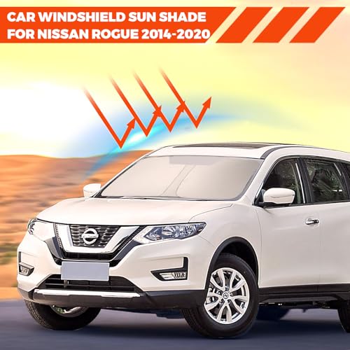 2026 Upgrade Front Windshield Sunshade fit for Nissan Rogue 2014-2020 Reflector Foldable Car Shade Automotive Windshield Sunshades for Nissan Rogue Windshield Sun Shade |Keeps Your Vehicle Cool| - size: Fit for Nissan Rogue 2014-2020