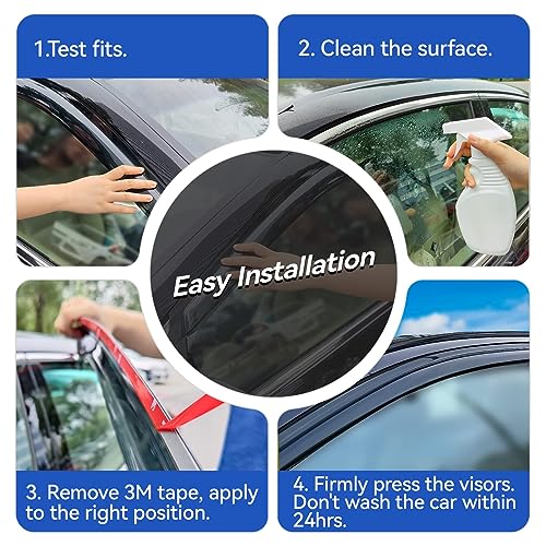 Window Visors Rain Guards for 2004-2014 Ford F150 SuperCab, Out-Channel Window Vent Wind Deflectors Visors Shades for 04-14 F-150 Extended Cab - size: 2004-2014 F150 Supercab