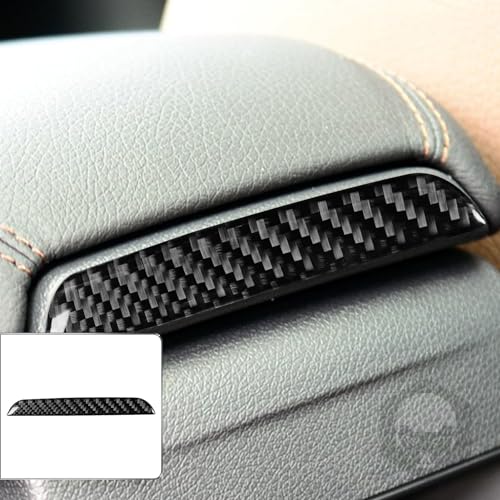 Generic Auto Center Armrests Box Rear Trim Strip Panel Sticker Compatible with Benz CLA C117 2014-2018 GLA X156 2015-2019 Real Carbon Fiber Cover Interior Trim Accessories Black, BM8112 - color: Center Armrests Box Rear Trim Strip Panel