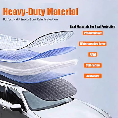 7 Layers Waterproof Heavy Duty Car Covers for Automobiles All Weather Season Anti-Hail UV Protection Snowproof Outdoor 14.6LBS Full Cover Universal Fit SUV 191" to 200" - size: SUV-Length (191" - 200")