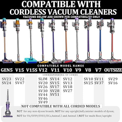 Fullclean Extension Hose and Crevice Tool Compatible with Dyson Gen5 V15 V15s V12 V11 V10 V7 V8 V9 Absolute Detect Torque Drive Cyclone Cordless Handheld Vacuum Cleaner - size: K:Extension Hose+Crevice Tool