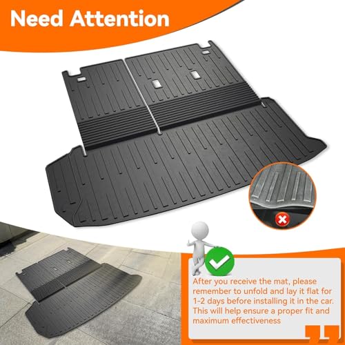 Cargo Liner for 2026 2025 2024 Grand Highlander Accessories, Cargo Mat Seat Backrest 2 in 1 Mat All-Weather TPE Back Seat Protector Trunk Mat for Grand Highlander Accessories