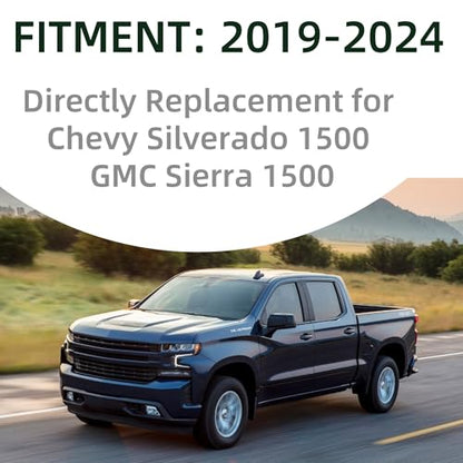 Mirror Cover Caps Compatible with GMC 2019-2025 Chevy Silverado 1500 and GMC Sierra 1500 Accessories (White) - color: White