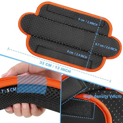 ZINZ 2-Pack Universal Shoulder Pad with Ultra Thick Cushion for Bag Luggage Bag Crossbody, Plus Long & Anti-Slip & Breathable,Grey-Orange Edge - color: Grey-Orange edge