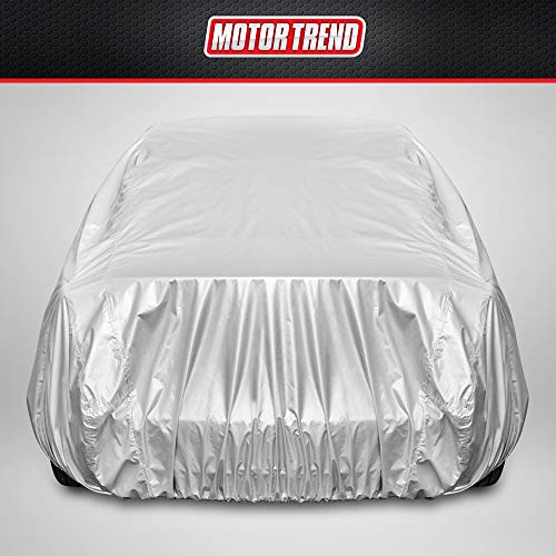 Motor Trend FlexCover Car Cover, Waterproof All-Weather SUV Truck Car Covers for Snow Ice Rain Sun UV Dust Hail Protection, Indoor/Outdoor Full Exterior Cover, Sedan Car Cover (Fits Up to 170" Length) - size: M up to 170"