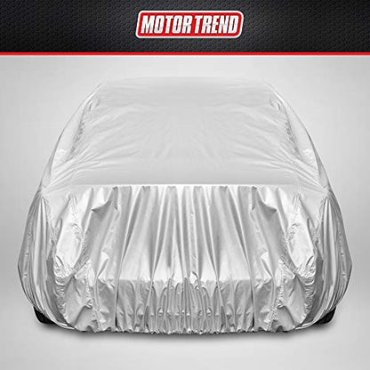 Motor Trend FlexCover Car Cover, Waterproof All-Weather SUV Truck Car Covers for Snow Ice Rain Sun UV Dust Hail Protection, Indoor/Outdoor Full Exterior Cover, Sedan Car Cover (Fits Up to 170" Length) - size: M up to 170"