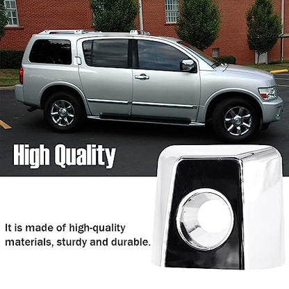 Chrome Door Handle Keyhole Frame Cover Compatible with 2004-2019 Armada Titan 80647-ZC00A 80647-9FU0B