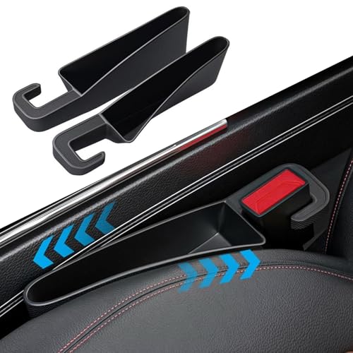 2 Pack Car Seat Gap Filler Organizer Universal Car Gap Seat Filler for Cars & SUVs，Space-Saving Car Organizer Storage Box，Prevents Item Drops，Car Seat Gap Filler for Clutter-Free Interior