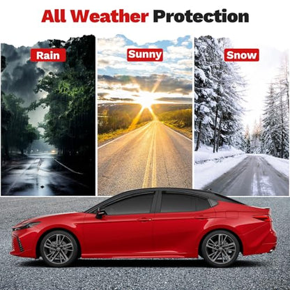 Canvcle Window Visors Rain Guards for 2025 2026 Toyota Camry Accessories, Outside-Mount Tape-On Side Window Wind Deflectors Vent Visors Shades Rainproof 4PCS - size: Toyota Camry 2025-Present