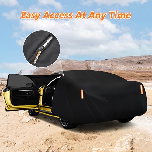 Car Cover for Chevrolet C10 C20 K10 K20 Short Bed 1960-1991, All Weather Waterproof 420D Oxford Cloth with Cotton Lining, Outdoor Car Cover with Windproof Straps, Heavy Duty Sun Rain Snow Protection - size: for Chevy C/K 1960-1991