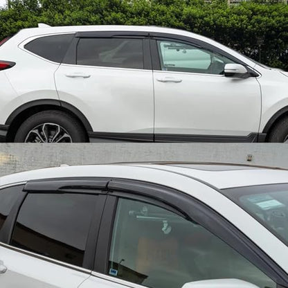 Window Visors Rain Guards for Honda CRV 2017-2022 Side Car Window Deflectors Vent Visor Sun Shade SUV Accessories 4PC Smoke Tinted - size: For Crv 2017-2022