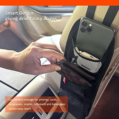 Car Seat Side Organizer, Auto Seat Storage Hanging Bag, Phones, Drink, Stuff Holder with Mesh Pocket for Cars, SUV & Truck 2 Pack - color: 2 Pack