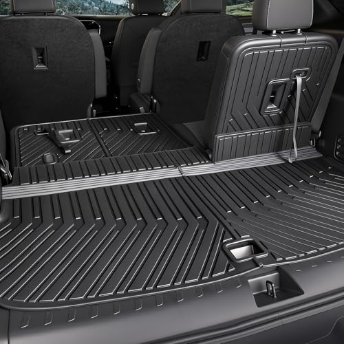 Floor Mats for Chevy Traverse 2018-2023, All Weather Floor Mats Trunk Cargo Liner with Backrest Protectors Accessories, Full Coverage Set (Fit 7 Sests) - size: For Chevy Traverse | 2018-2023