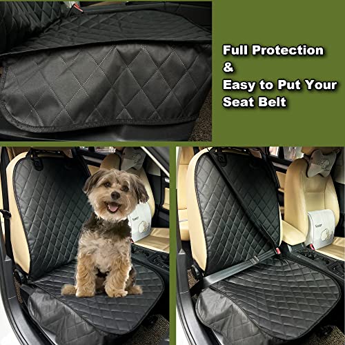 Femuar 2 Packs Car Front Seat Cover for Dogs, Waterproof Pet Car Seat Protector, Nonslip Scratch-Proof Dog Seat Cover for Cars, Trucks & SUVs - color: 2 Pack-Black