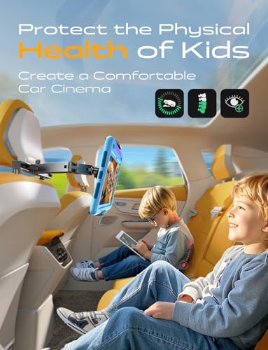 LISEN Car Headrest Tablet Holder - [3 in 1 Extension Arm] Adjustable Tablet Car Mount for Back Seat (4.7-11.9) - size: 4.7-11.9