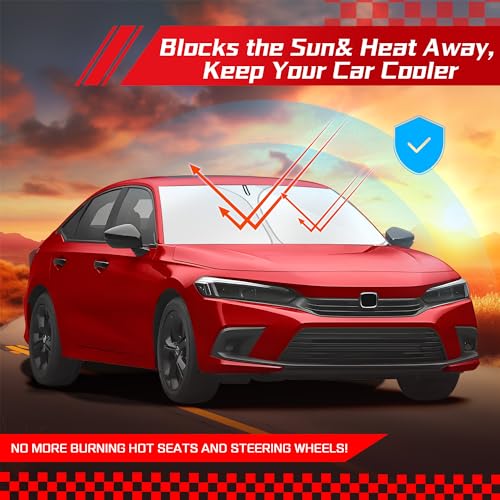 ARISMOTOR Windshield Sun Shade for Honda Civic 11th Gen 2022-2025 2026, Custom Fit Foldable Front Window Sunshade Sun Visor Protector, Block UV Rays Keep Your Car Cooler - size: For Honda Civic 2022-2026