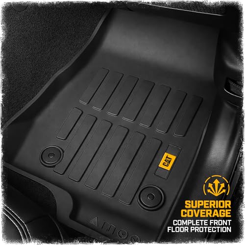 Cat® JustFit™ 3D Floor Mats for Jeep Wrangler 4XE 2021–2026 4-Door Custom Fit All Weather Floor Liners Heavy Duty Rubber Mats for 4XE Hybrid Jeep Wrangler Accessories for Full Interior Protection 4dr - style: Jeep Wrangler 4XE (2021-2026)