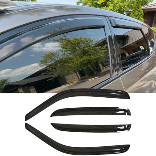 Side Window Wind Vent Deflector fit for 2009-2014 Nissan Murano,4pcs Outside Mount Style Nice Sun Rain Guards Set,Dark Smoke Window Visor 94077 - size: 2009-2014 Murano