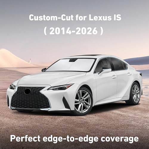 EcoNour Windshield Sunshade Compatible for Lexus IS 300, IS 350, IS 500, IS 250, IS 200T 2014-2024 2025 2026, Sun Visor for Front Window Sun Shade Cover, UV Heat Protector, Car Accessories - size: For Lexus IS 300-350 (2014-2026)