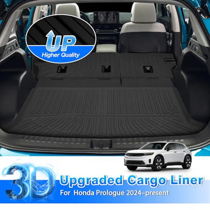 Cargo Liner for Honda Prologue/Chevy Blazer EV 2024-2026 Trunk Mat with Back Seat Cover All Weather Cargo Mat for Prologue Accessories (Trunk Mat+Backrest Mats) - size: 5Honda Prologue/Chevy Blazer EV 24-26