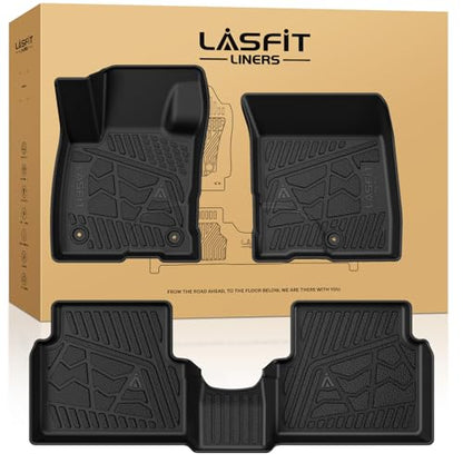 LASFIT Floor Mats for Ford Maverick 2022-2025 2026 (for EcoBoost Gasoline Models Only) All Weather Car Floor Pretoctor TPE Truck Liners for Ford Maverick Gas, 1st & 2nd Row Black - style: 6) Maverick Gasoline| 22-26 | 2Rows