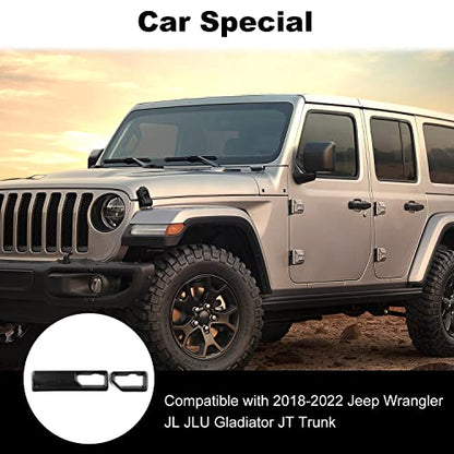 JWWY JL Wrangler Front Wiper Base Panel Protect Cover Trim Compatible with 2018-2026+ Jeep Wrangler JL JLU Gladiator JT 4xe Trunk Accessories Carbon Fiber - color: Carbon Fiber