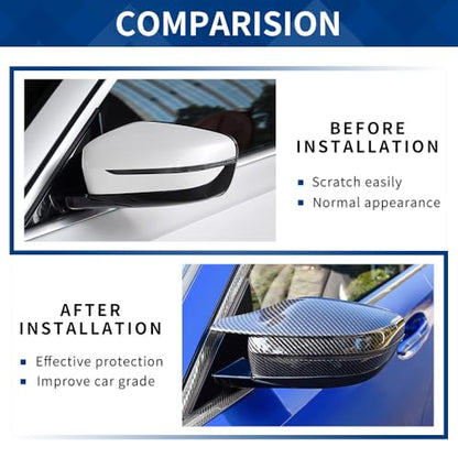 Side Mirror Cover Compatible with G20 G21 G30 G31 G32 GT G11 G12 G14 G15 G16 (Carbon Fiber Pattern, G20 G30 G32 G11) - color: Carbon Fiber Pattern, size: G20 G30 G32 G11