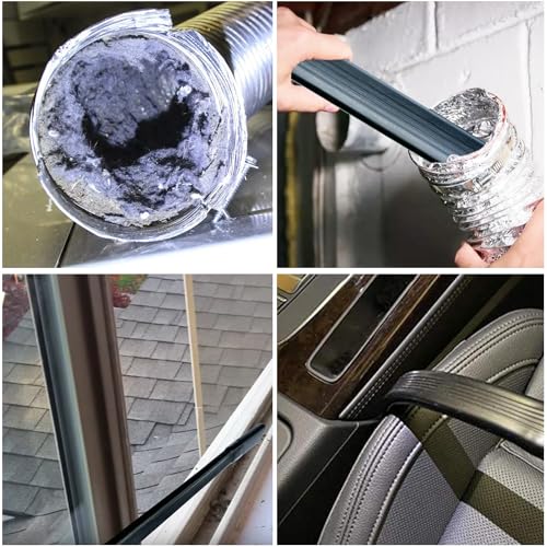 Flexible Crevice Tool for Dyson V7 V8 V10 V11 V15 Gen5 Cordless Vacuums - Vacuum Accessories & Attachments for Dryer Vent, Car Detailing and Corners Cleaning - Dryer Vent Cleaner Kit
