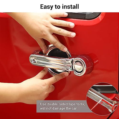 Exterior Door Handle Cover Tailgate Handle Cover Recess Guard Compatible with 2007-2017 Jeep Wrangler JK JKU Sports Sahara Freedom Rubicon Unlimited, Chrome, 15PCs - color: Chrome