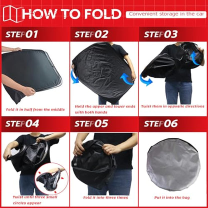 KAYZT Windshield Sun Shade for 2009-2013 Su-baru Forester Foldable Sunshade Front Window Custom Fit Car Accessories - size: for 2009-2013 Su-baru Forester