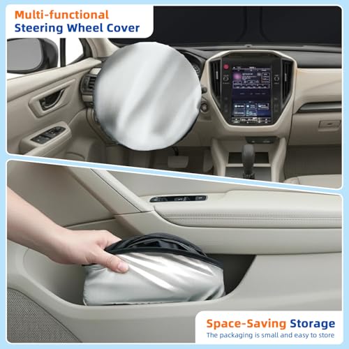 Windshield Sunshade for Mazda CX-30 2019-2026, Foldable Front Windshield Sun Cover with Steering Wheel Shade, UV Heat Reflective Car Sun Visor to Keep Interior Cool - size: For Mazda CX-30 2019-2026