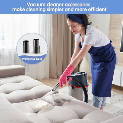 Universal Clear Vacuum Extraction Accessory Compatible with All Shop Vac Extractor with 1-7/8", 1-1/4" Adapters Wet Dry Vacuum Cleaner Attachments for Upholstery Carpet Cleaning Car Detailing - size: Large