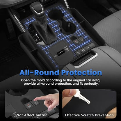 Autorder Silicone Center Console Organizer for 2020-2022 Toyota Highlander Accessories Seat Gap Storage Box Soft Gear Shift Panel Trim Cover - size: 2020-2022 Toyota Highlander