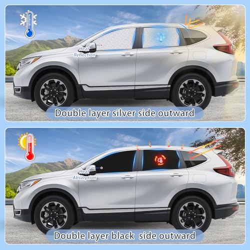 ZATOOTO Car Window Shades for Toyota 4Runner 2017-2024, 4 Pcs Magnetic Car Window Covers, 100% UV Protection Foldable Privacy Curtains Side Window Sun Shade for Baby Breastfeeding Sleeping Camping - color: Toyota 4Runner(17-24)