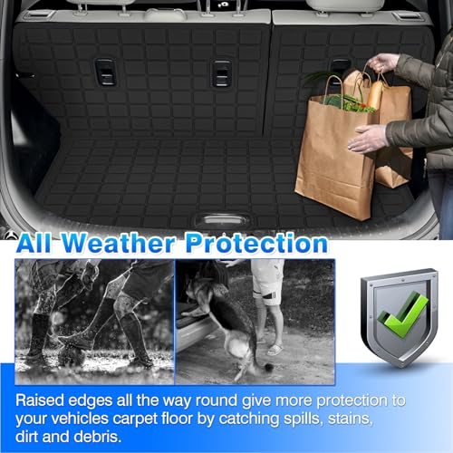 Soul Floor Mats - Car Mats for KIA Soul 2014-2019 (Not fit Hybrid), All Weather Floor Mats and Cargo Liner for Soul Accessories, Heavy Duty Rubber Mats, Car Accessories - size: 3)Kia Soul【14-19】Full set