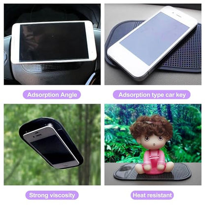 5PCS Non-Slip Gel Dashboard Sticky Pads Car - Multi-Function Mat Anti-Slip Pad Grip Mount, Washable Reusable Dash Pad