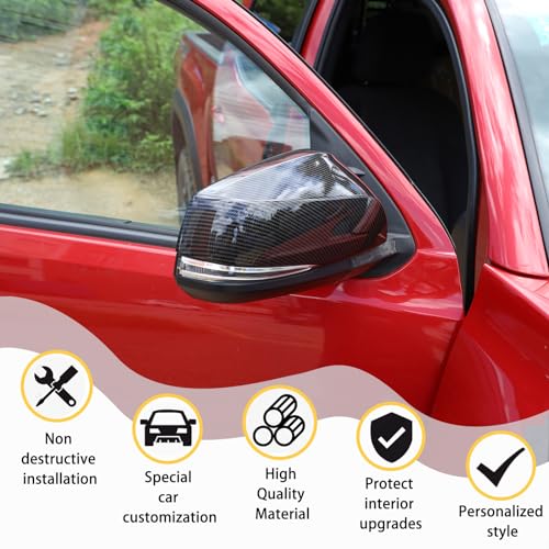 Auto Door Rearview Mirror Protective Trim Cap Compatible with Toyota Wildlander 2020-2022, Side View Mirror Cover Door Side Moulding Trim Accessories (carbon fiber pattern)