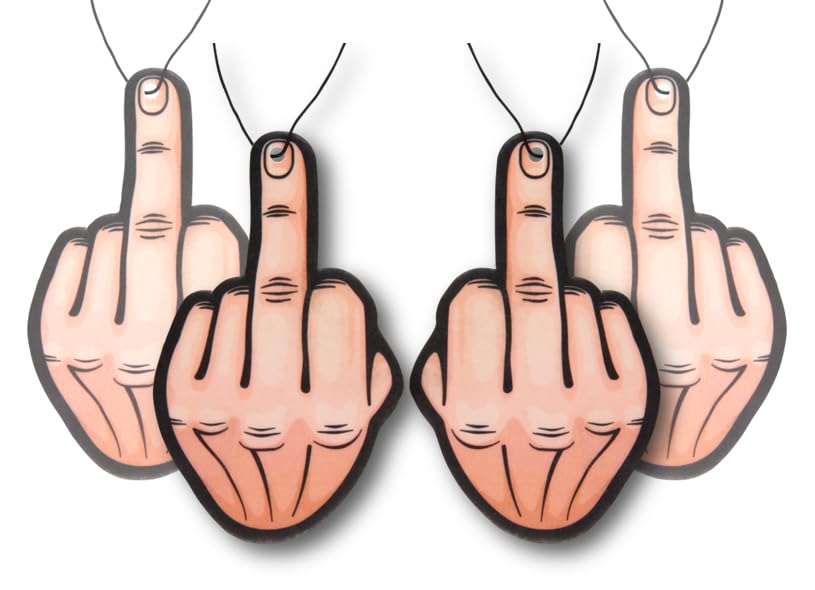 12 Pack Middle Finger Funnny Naughty Car Air Freshener Scented With Premium Oils By Fresh Fresheners (12 Pack) (Middle Finger) - color: Middle Finger