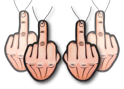 12 Pack Middle Finger Funnny Naughty Car Air Freshener Scented With Premium Oils By Fresh Fresheners (12 Pack) (Middle Finger) - color: Middle Finger