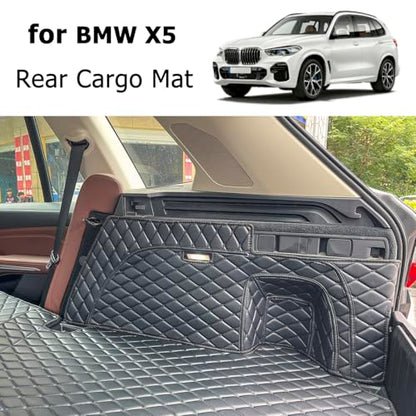 Cargo Mat Compatible with 2019-2026 BMW X5 Trunk Mat (and Rear Left and Right Side Panels) Cargo Liners for X5（Non 45e /7-Seats Models）