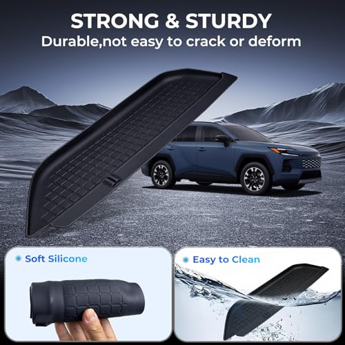 Passenger Storage Organizer Mat for Toyota RAV4 2026, Interior Accessories Center Console Glove Box Organizer Tray Silicone Anti-Slip Passenger Protective Cover Pad for 2026 RAV 4, Black - style: Fits for Toyota RAV4 2026, B