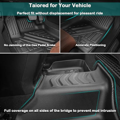 All Weather Floor Mats for 2011-2023 Chrysler 300-RWD & 2011-2022 Dodge Charger, Rubber Heavy Duty Non Slip Floor Liners, Car Mats Full Set 1st & 2nd Rows Maximum Coverage - color: 2011-2023 Chrysler 300-RWD/Dodge Charger