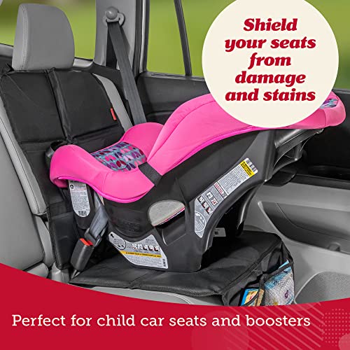 Lusso Gear Car Seat Protector - 2-Pack Waterproof Padded Shield & Mesh Pockets for Baby Travel Gear - Universal Fit Seat Covers for Cars & SUVs - Non-Slip Heavy-Duty Protection - Gray, Universal Fit - color: 2-Pack Gray