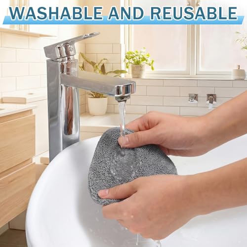 FoldTier 8 Pcs Car Windshield Cleaner Kits with Extendable Handle, 5 Microfiber Towel Pads, 1 Brush, 1 Empty Spray Bottle for Auto Glass Wiper Suvs Rvs & Home Windows (Grey) - color: Grey