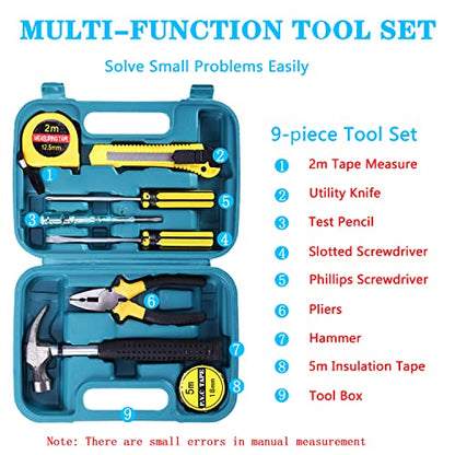 LIANXIN Roadside Emergency Car Kit-Safety Car Kit Car Emergency Kit with Jumper Cables Roadside Assistance Kit, Tow Rope, Safety Hammer, Reflective Warning Triangle,Car Tool Kit - color: Black
