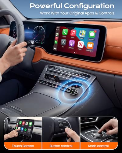 2026 Wireless CarPlay Adapter for Apple Only, Upgrade Mini Aluminium Car Play Adapter Converts Wired to Wireless CarPlay for iPhone, Plug & Play, Auto Connect Fast and Stable, with USB-C, Grey - color: Gray