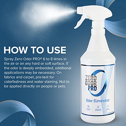 Zero Odor Pro Commercial Strength Odor Eliminator, Room Deodorizer and Air Freshener, Trigger Spray, 32 oz - size: 32 Fl Oz (Pack of 1)