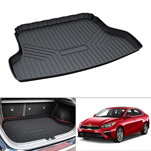 Cartist Cargo Liner Custom Fit for Kia Forte 2019-2024 Accessories All Weather Trunk Mat for Forte Cargo Mat Heavy Duty TPE Anti-Slip High Side - size: 5)Kia Forte【2019-2024】